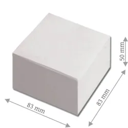 Kostka biała 83x83x50mm, nieklejona Kostka biała 83x83x50mm, nieklejona